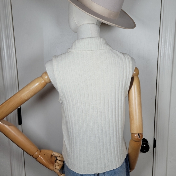 Madewell Mixed Button Ribbed Polo Perfect Summer Tank Size Small - Picture 10 of 12